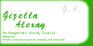 gizella alexay business card